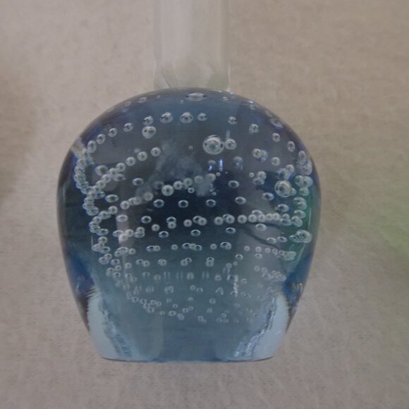 Controlled Bubble Bud Vases Ball Bottom Set of 4 Red Gray Blue Green MCM Vintage - Picture 4 of 15